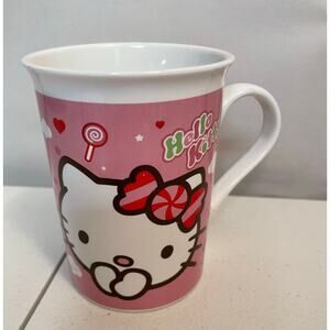 Hello Kitty 2012 Ceramic mug‎ Sanrio inc Pink Candy Theme Lollipop coffee tea